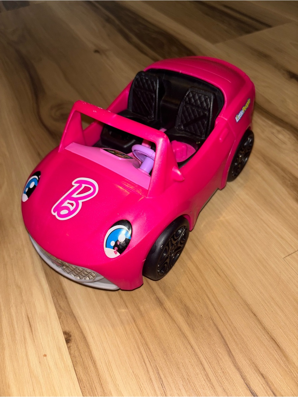 Fisher Price Little People Barbie Bright Pink Convertible